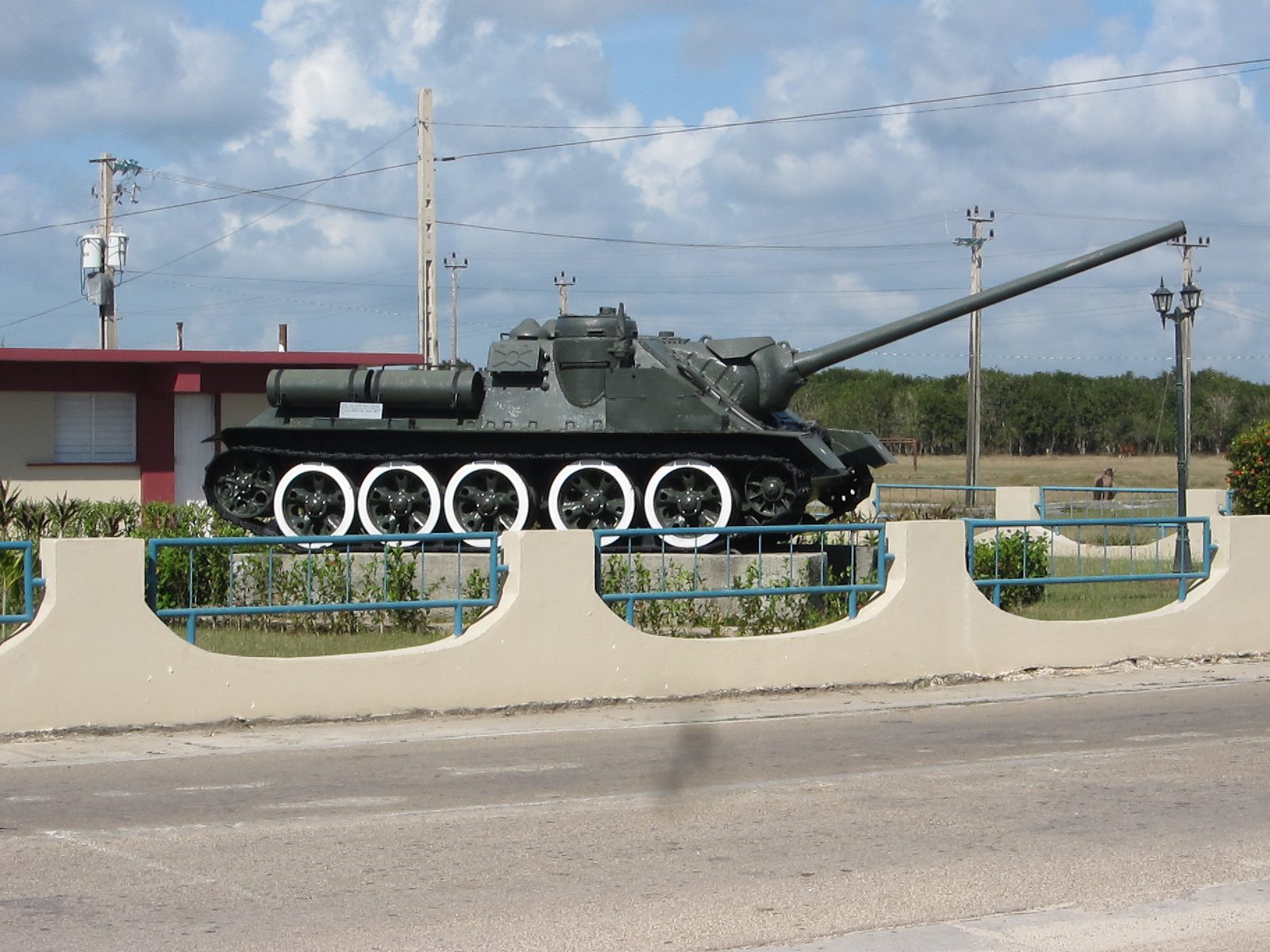 A display of military might at a museum commemorating the Bay of Pigs victory.